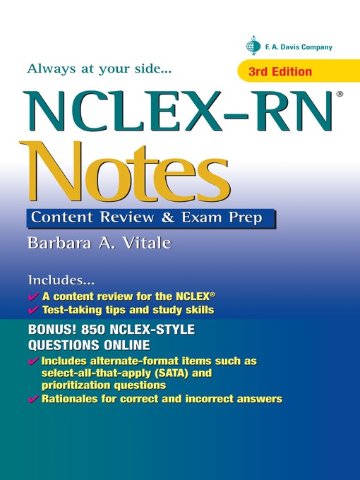 Title details for NCLEX-RN Notes by Barbara Vitale - Wait list